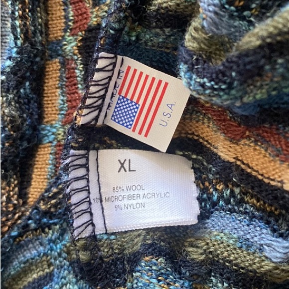 Vintage St. Croix Abstract Pattern Sweater Long Sleeve Shirt, 1990’s - Picture 4 of 6